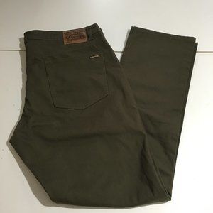 Volcom Vorta Mens Slim Straight Chino Pants Olive Size 40